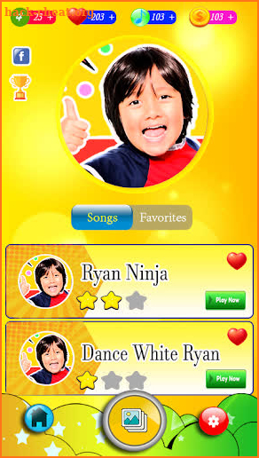 Ryan's World Piano Game Tiles screenshot