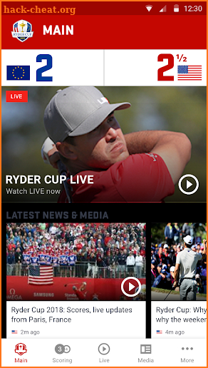 Ryder Cup 2018 screenshot
