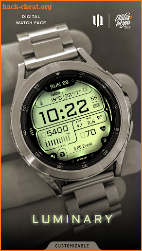 S4U Luminary - LCD watch face screenshot