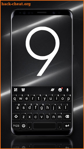 S9 Black Keyboard Theme screenshot
