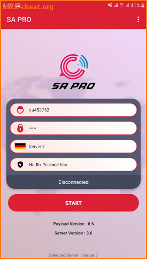 SA PRO VPN screenshot