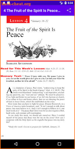 Sabbath School Lesson - Offline 2010 to Current Q screenshot