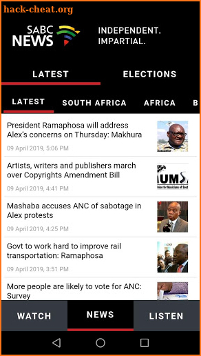 SABC News screenshot