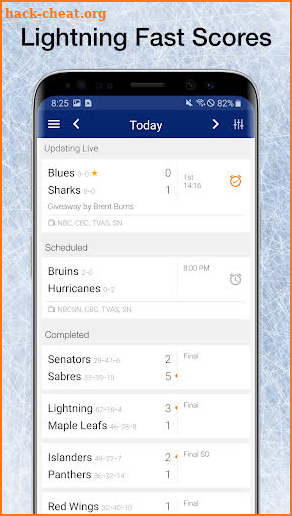 Sabres Hockey: Live Scores, Stats, Plays, & Games screenshot