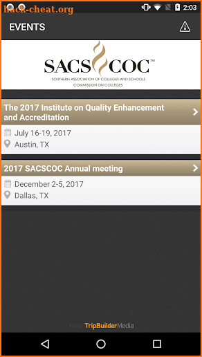SACSCOC Meetings screenshot