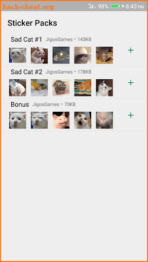 Sad Cat Stickers - WAStickerApps screenshot