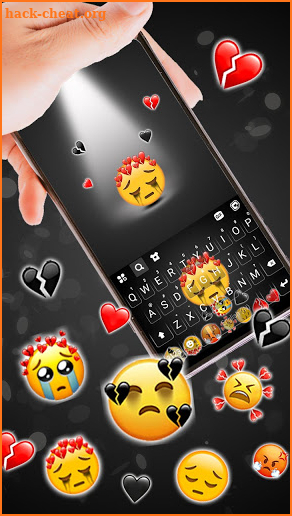 Sad Emojis Gravity Keyboard Background screenshot