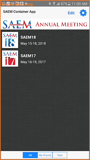 SAEM Annual Meeting screenshot