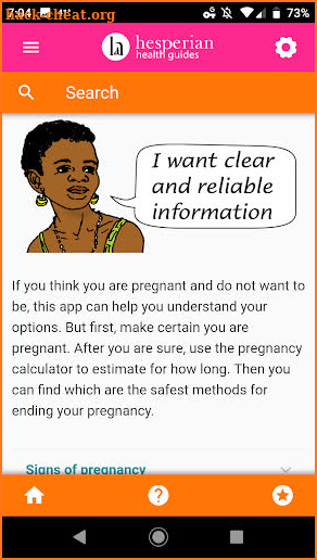Safe Abortion (SA) screenshot