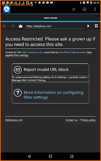 Safe Browser Parental Control screenshot