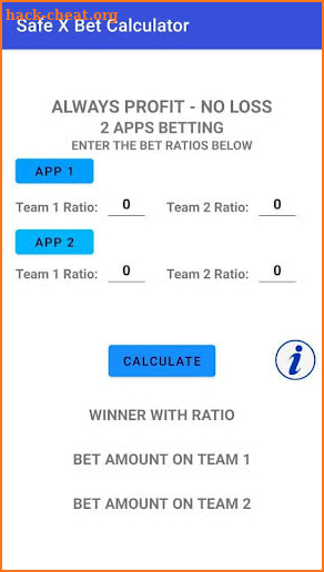 Safe X Bet Calculator screenshot