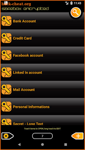 SafeBox password manager screenshot