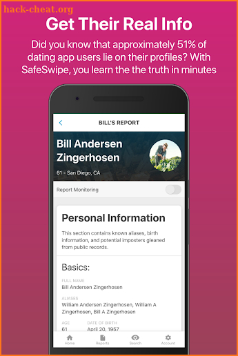 SafeSwipe: Background Check Your Dates screenshot