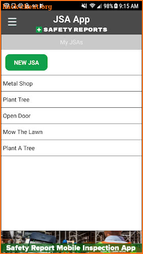 Safety JSA App screenshot