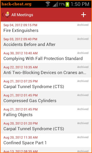 Safety Meeting App screenshot