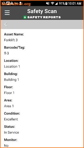 Safety Reports Scan App screenshot