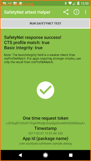 SafetyNet Helper Sample screenshot