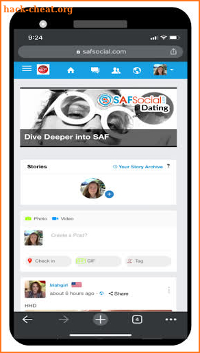 SAFSocial - Social Network for Adults screenshot