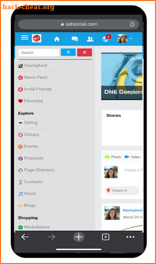 SAFSocial - Social Network for Adults screenshot