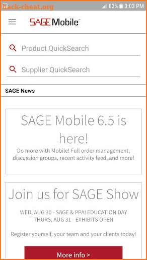 SAGE Mobile screenshot