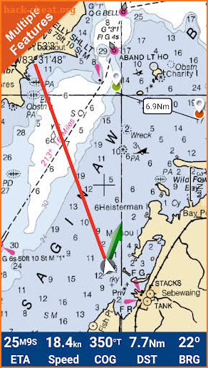 Saginaw Bay GPS Map Navigator screenshot