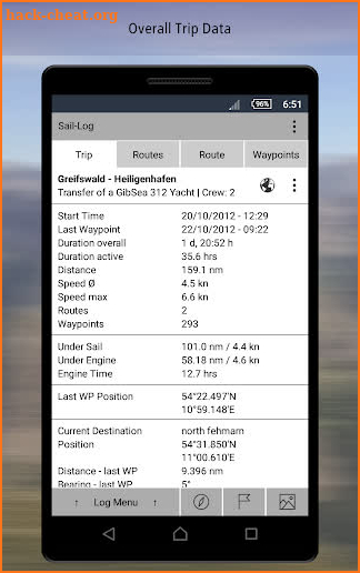 Sail-Log - GPS Logger & Sailing Logbook screenshot