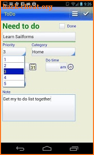 SailformsPlus Forms Database screenshot