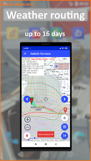SailGrib for Virtual Regatta screenshot