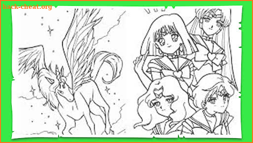 Sailor Moon coloring book games screenshot