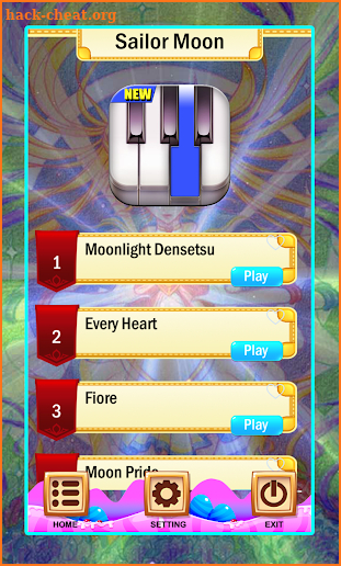 Sailor Moon Piano Tiles Game screenshot