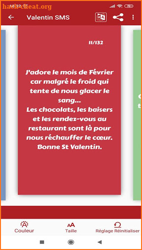 Saint Valentin 2021 Magnifique vœux SMS screenshot