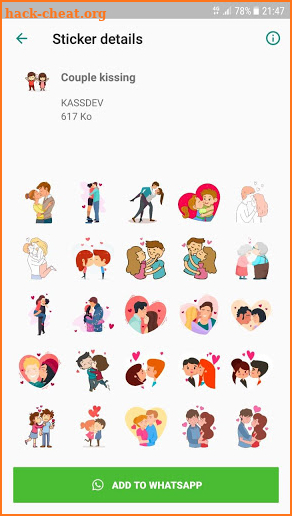 Saint Valentin Stickers WAStickerApps screenshot