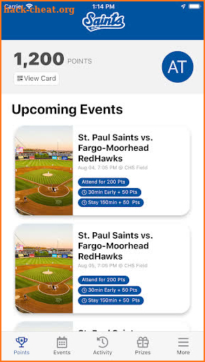 Saints Baseball screenshot