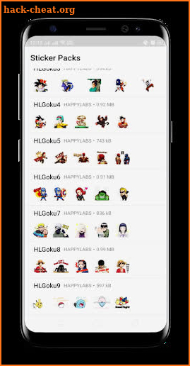 Saiyan Goku Sticker Whatsapp screenshot