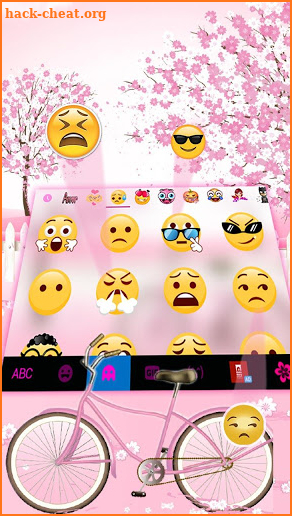 Sakura Bicycle Keyboard Theme screenshot