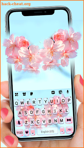 Sakura Flower Keyboard Background screenshot