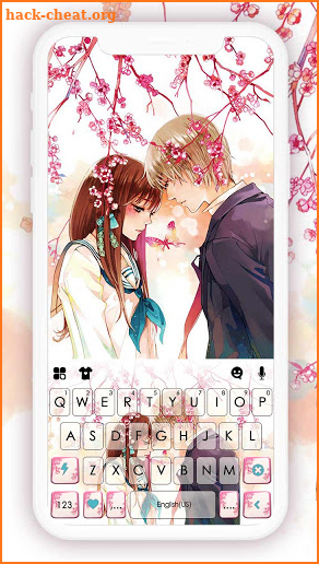 Sakura Love Keyboard Background screenshot