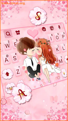 Sakura Romantic Lover Keyboard Theme screenshot