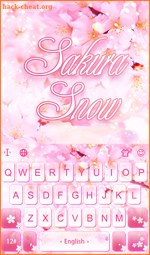 Sakura Snow Keyboard Theme screenshot