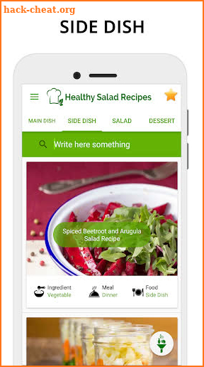 Salad Recipes - Green vegetable salad recipes screenshot