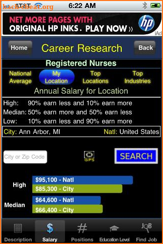 Salary Search screenshot