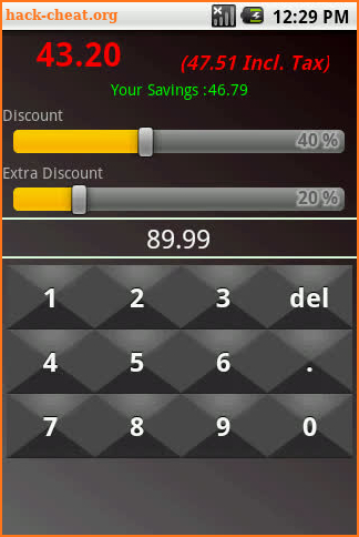 Sale Percent Calculator screenshot