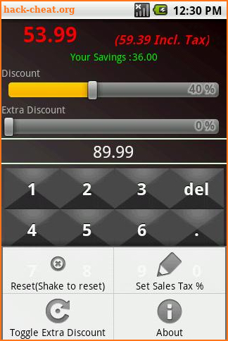Sale Percent Calculator screenshot