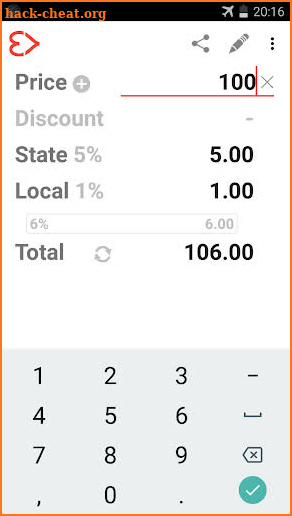 Sales Tax Calculator screenshot