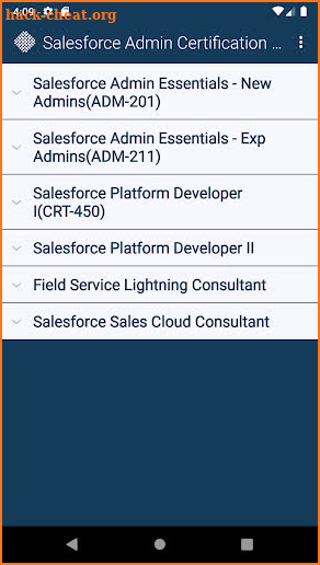 Salesforce Certification Practice Tests screenshot