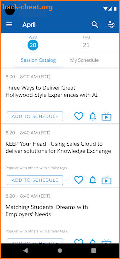 Salesforce.org Events screenshot