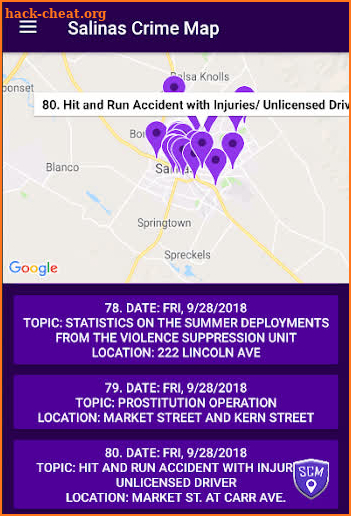 Salinas Crime Map screenshot