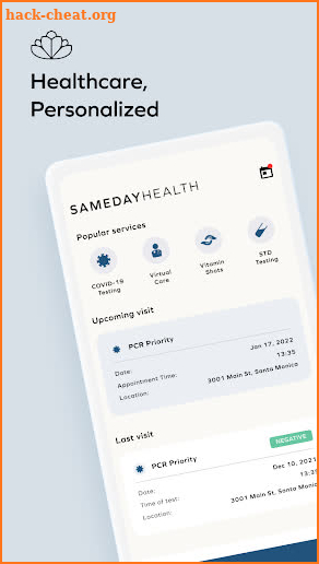 Sameday Health screenshot