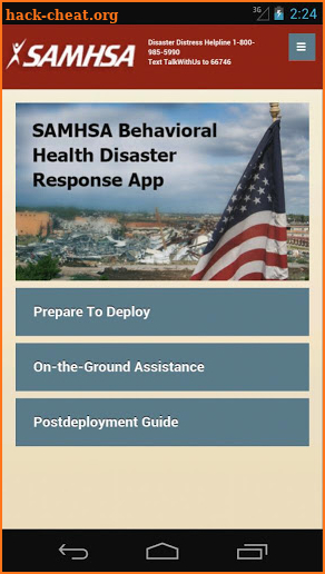 SAMHSA Disaster App screenshot