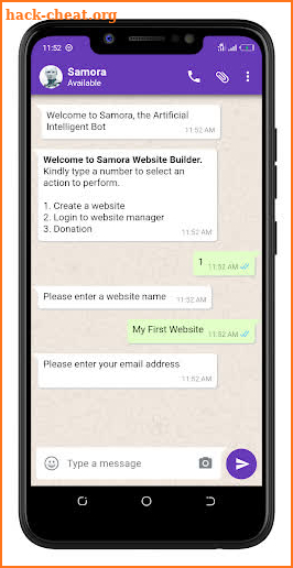 Samora Bot screenshot